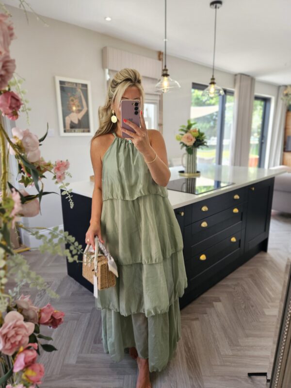 Oasis dress sage green