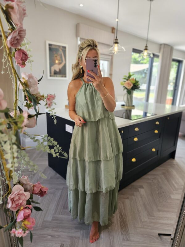 Oasis dress sage green