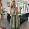Oasis dress sage green