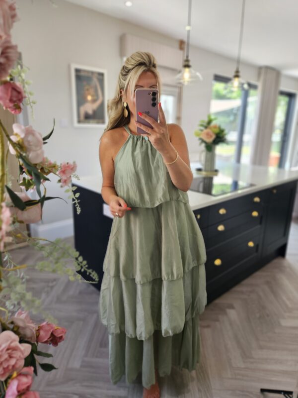 Oasis dress sage green