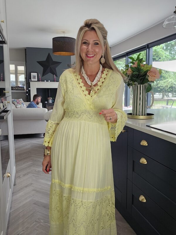 Lemon maxi dress