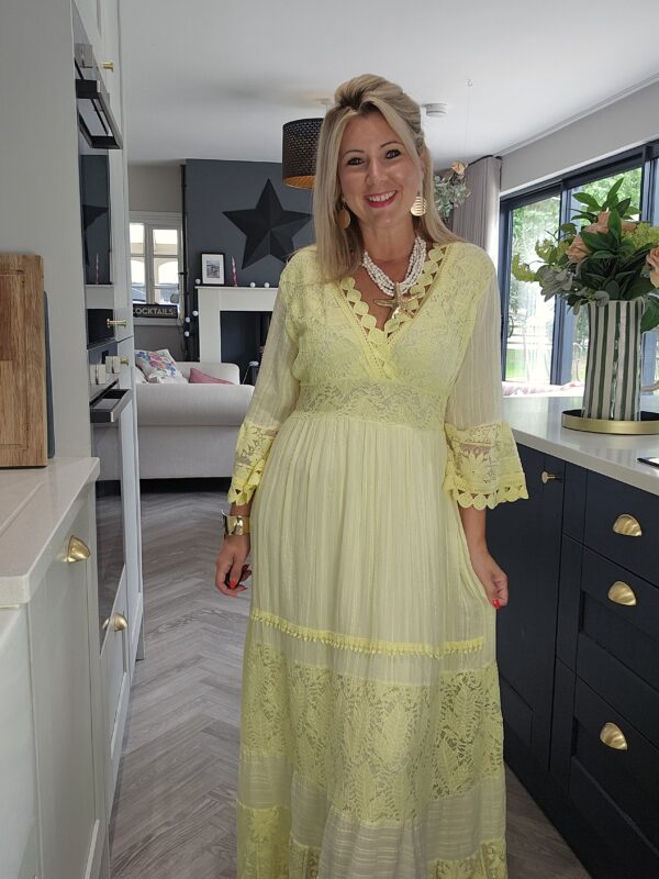 Lemon maxi dress