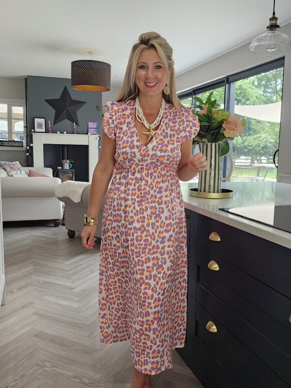 leopard dress lilac