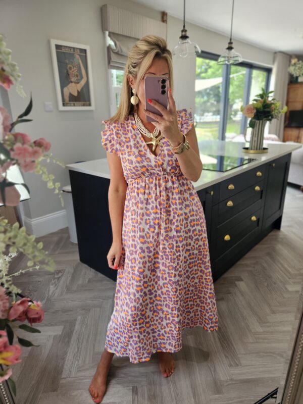 leopard dress lilac