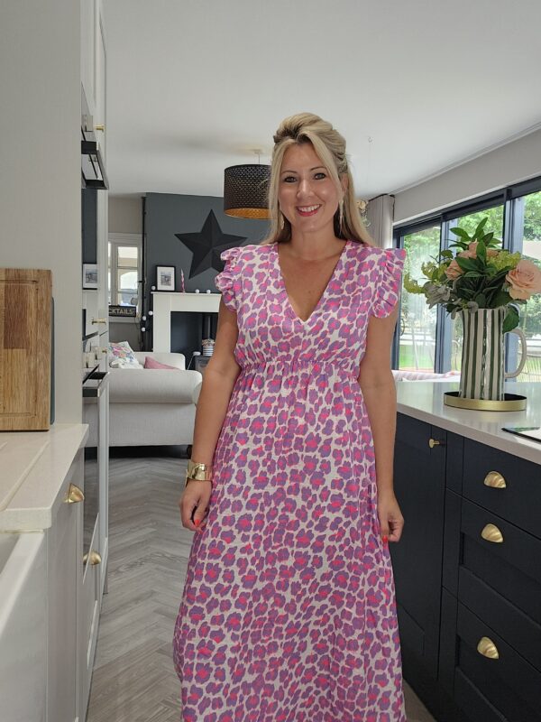 leopard dress pink