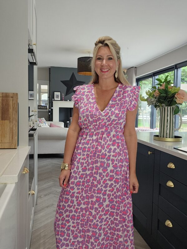 leopard dress pink