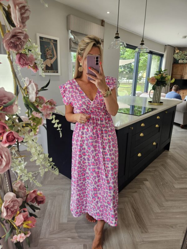 leopard dress pink