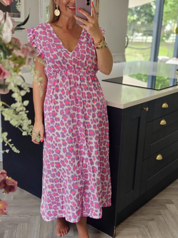 leopard dress pink