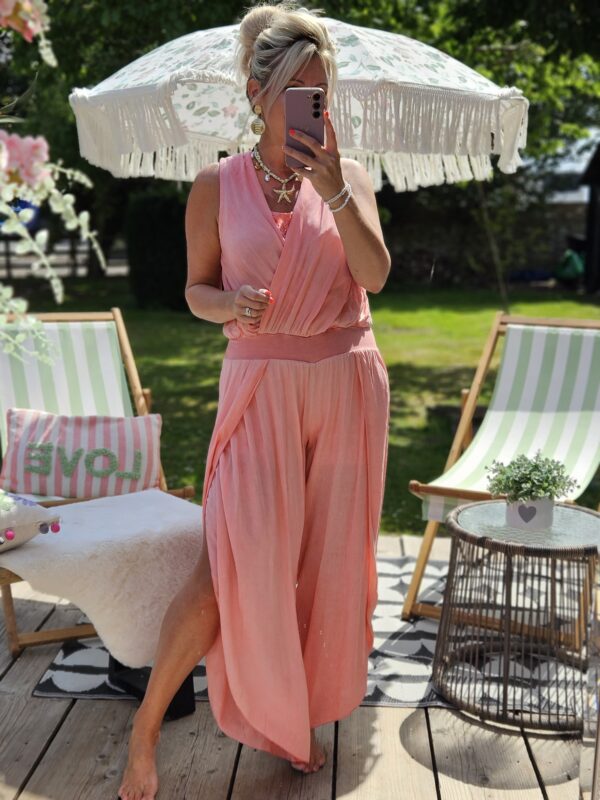 coral jumpsuit