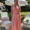 coral jumpsuit