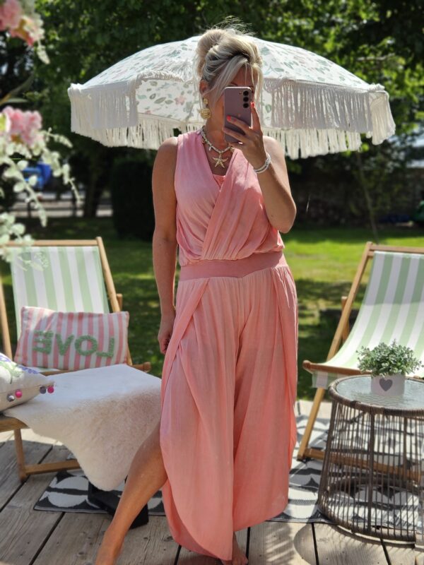 coral jumpsuit