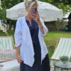 white waterfall cardigan