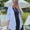 white waterfall cardigan