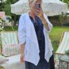white waterfall cardigan
