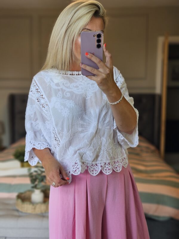 Mya top white