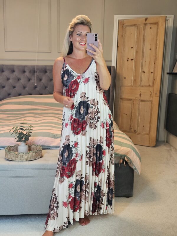 Carlo strappy dress red
