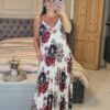 Carlo strappy dress red
