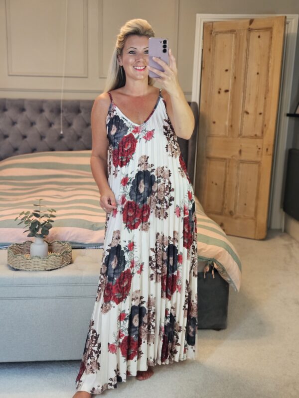 Carlo strappy dress red