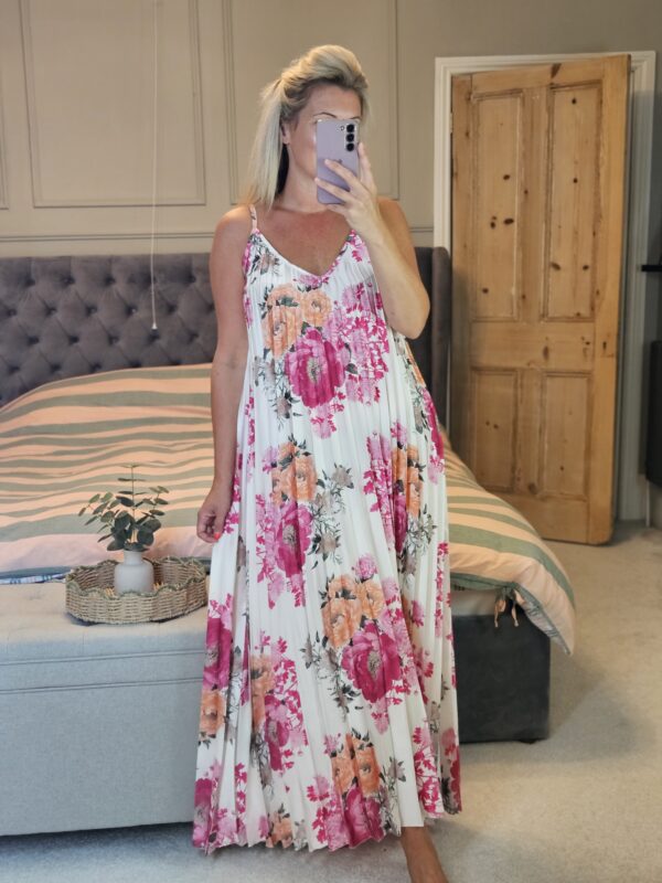 Carlo strappy dress pink