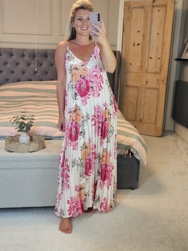 Carlo strappy dress pink