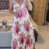 Carlo strappy dress pink