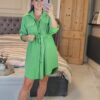 Green shirt dress