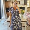 Patterned midi dress
