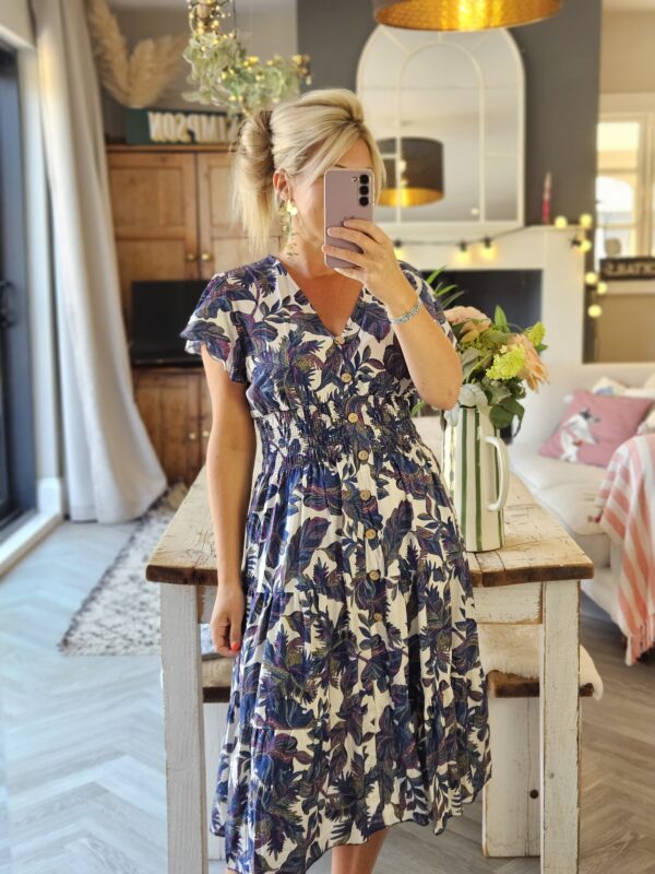 Patterned midi dress