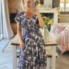 Patterned midi dress