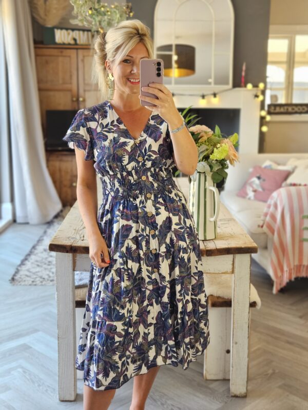 Patterned midi dress
