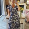 Patterned midi dress