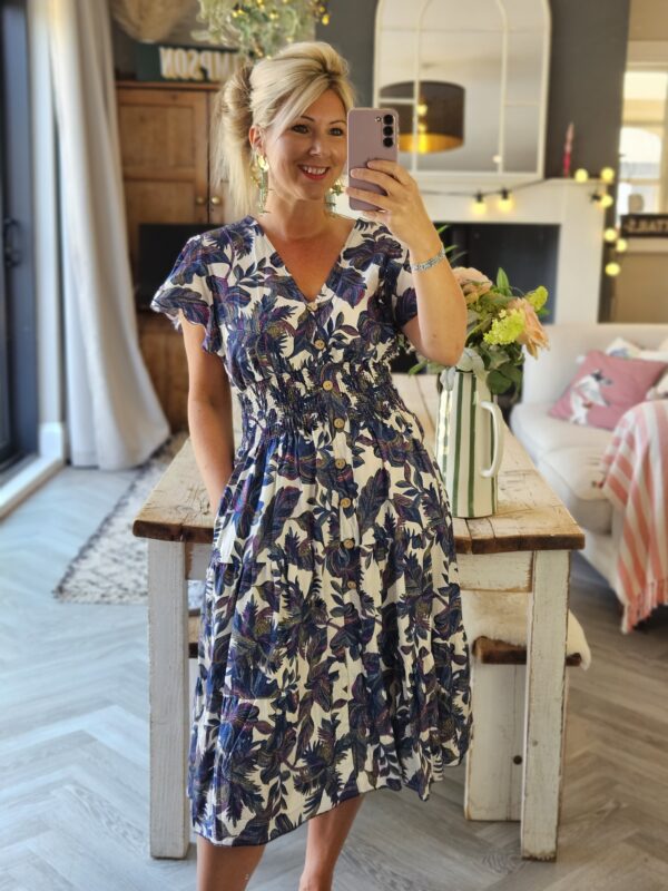 Patterned midi dress