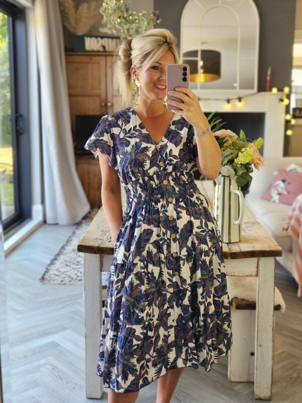 Patterned midi dress