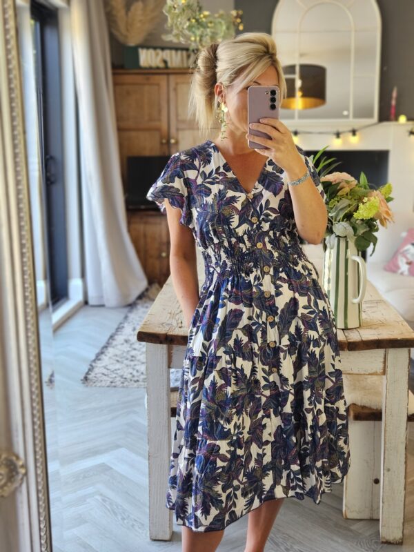 Patterned midi dress