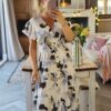 Midi dress marble