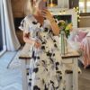 Midi dress marble