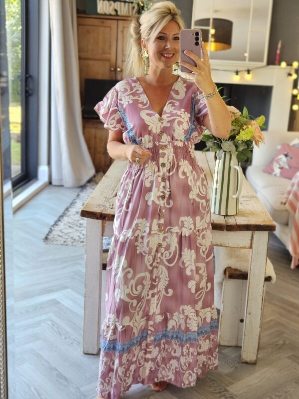 Pink maxi dress