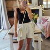 Button shorts ecru