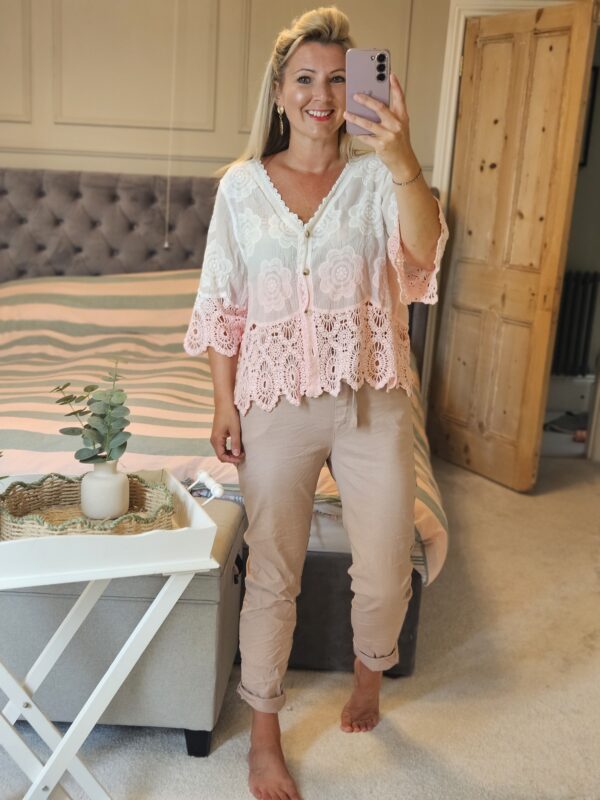 Blush pink magic trousers