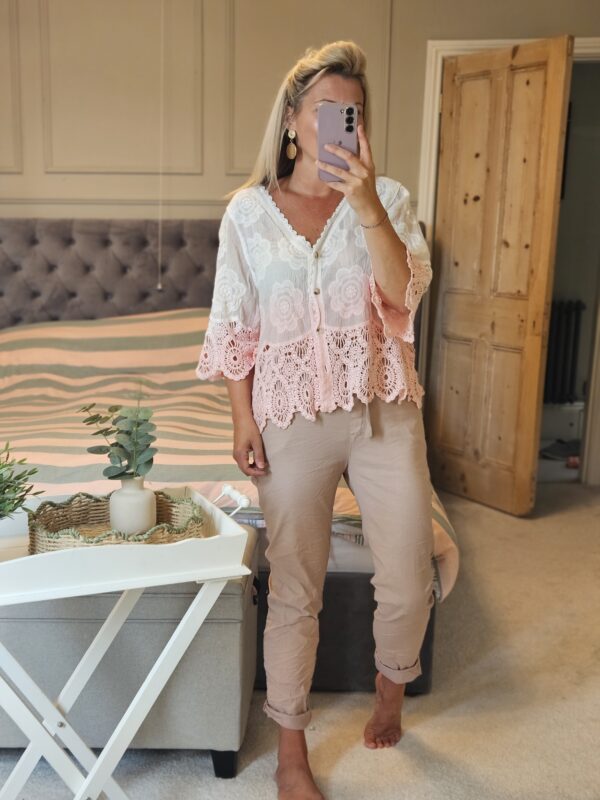 Blush pink magic trousers