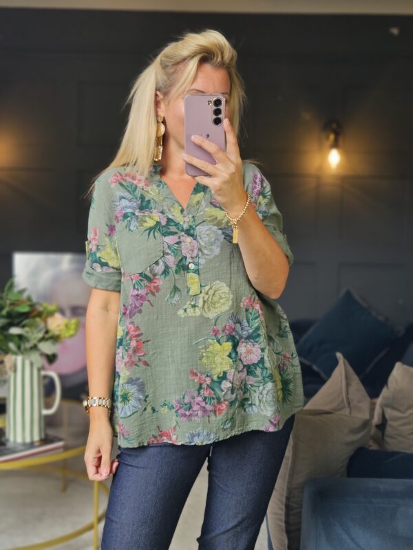 Azzurra top khaki