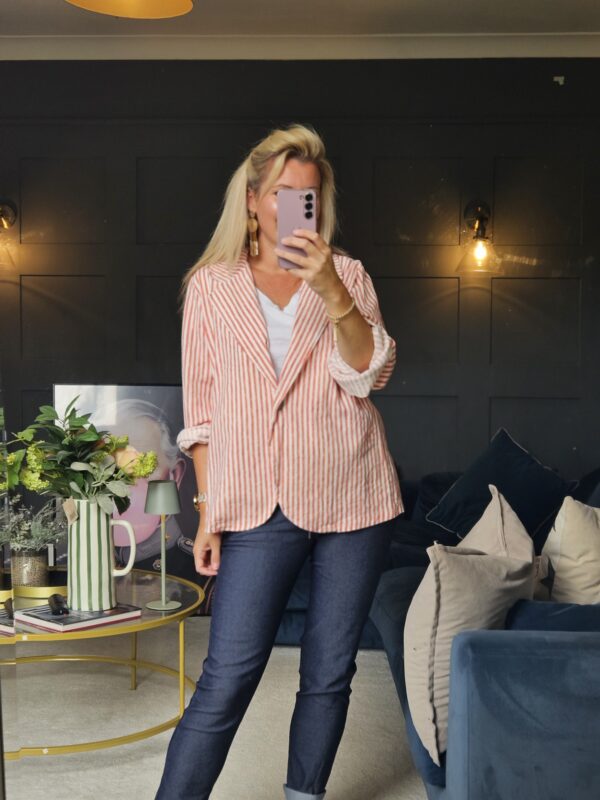 stripe blazer