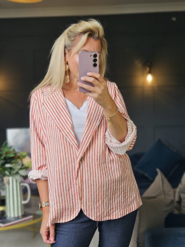stripe blazer