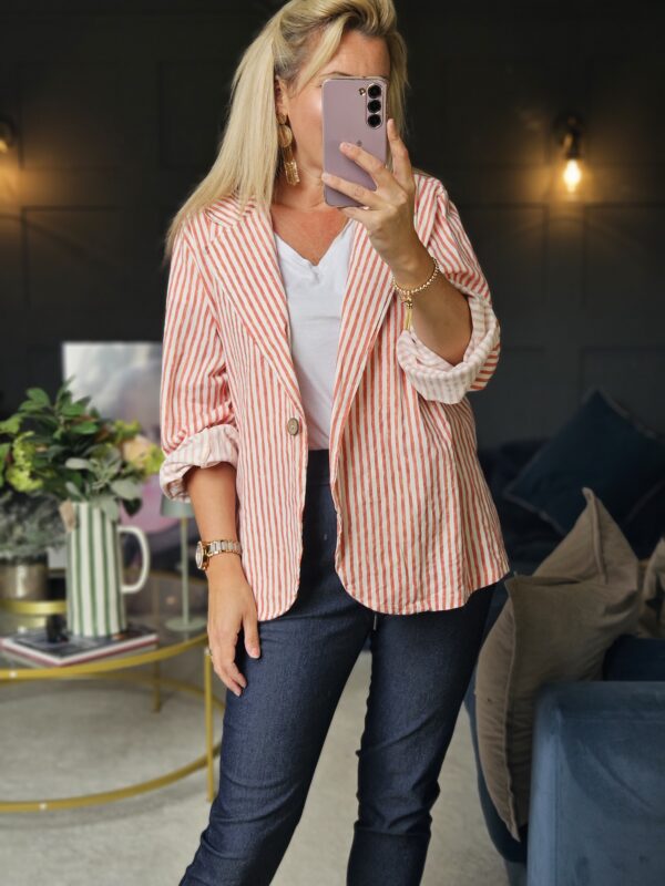 stripe blazer
