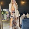 Beige linen blazer