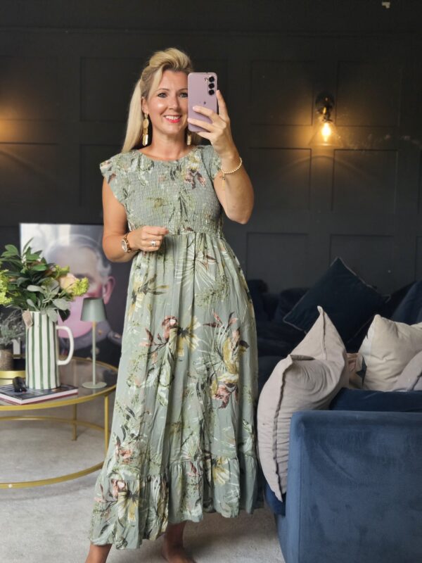 Printed dress khaki