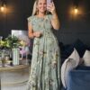 Printed dress khaki