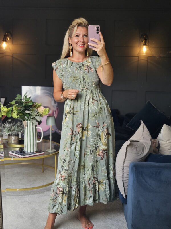 Printed dress khaki