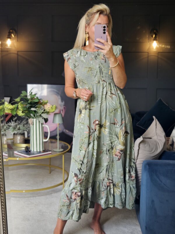 Printed dress khaki