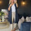 linen jacket navy